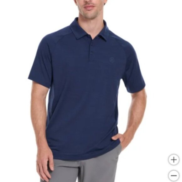 NEW Hurley Men's L Performance Polo Shirt Navy Blue Moisture Wicking - Picture 1 of 9